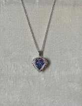 Heart purple necklace
